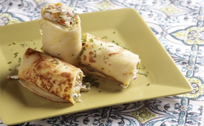 Crepes de ensalada de pollo